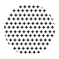 Circle halftone abstract dotted circles round icon. vector