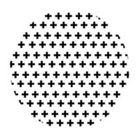 Circle halftone abstract dotted circles round icon. vector