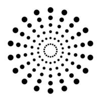 Circle halftone abstract dotted circles round icon. vector