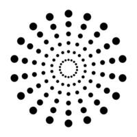 Circle halftone abstract dotted circles round icon. vector