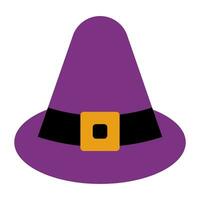 Halloween witch hat icon. vector