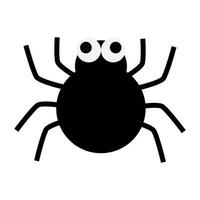 Halloween spider cartoon icon. vector