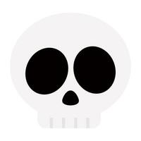 Halloween cartoon skull icon. vector