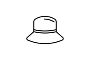 Hat Icon. Icon related to clothes. suitable for web site design, app, user interfaces. line icon style. Simple vector design editable