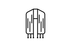 Scarf Icon. Icon related to clothes. suitable for web site design, app, user interfaces. line icon style. Simple vector design editable