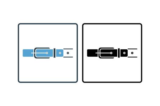 cinturón icono. icono relacionado a ropa. adecuado para web sitio diseño, aplicación, usuario interfaces sólido icono estilo. sencillo vector diseño editable