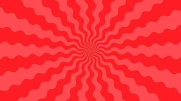 Simple Flat Red Curl Light burst Effect vector background