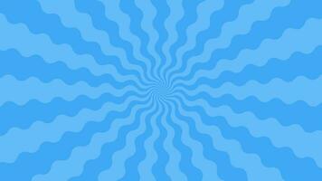 Simple Flat Blue Curl Light burst Effect vector background