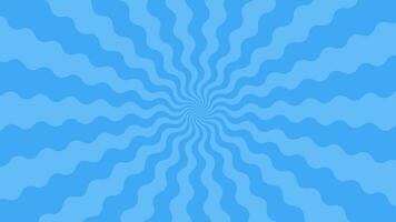 Simple Flat Blue Curl Light burst Effect vector background