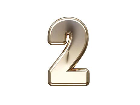 Number text effect vector element