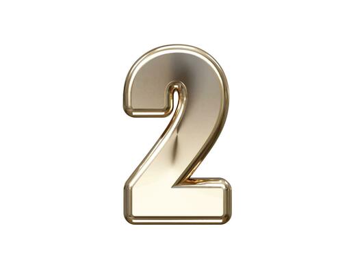 Number text effect vector element