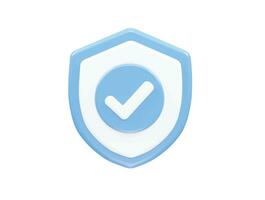 Security icon lock 3d vector rendering transparent element