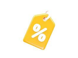 Tag icon sale vector element transparent render