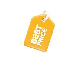 Tag icon sale vector element transparent render