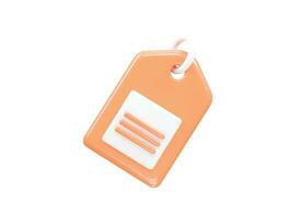 Tag icon sale vector element transparent render