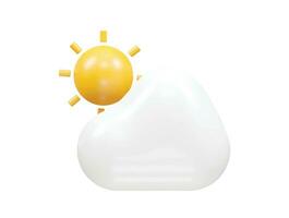 Weather icon 3d rendering vector element