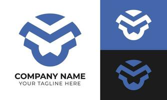 Creative corporate abstract modern minimal business logo design template Free Vector