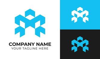 Creative modern minimal abstract business logo design template Free Vector