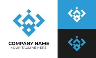 Creative abstract minimal logo design template for your company Free Vector