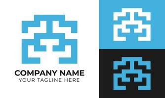 Professional modern minimal business logo design template for your company Free Vector