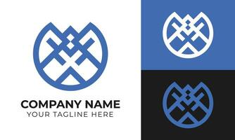 Corporate abstract minimal business logo design template Free Vector
