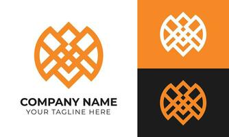 Creative abstract minimal business logo design template Free Vector