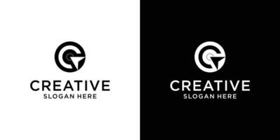 Letter c with arrow click Logo design concept vector