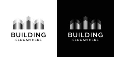 Building with line logo design template vector