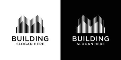 Building with line logo design template vector