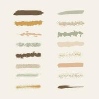 Vector Hand Drawn Flat Abstract Brush Stroke Collection