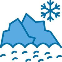 Snowy mountain peak Vector Icon Design