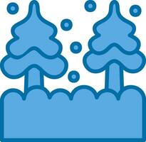 Nevado bosque vector icono diseño