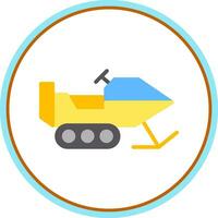 Snowmobile Vector Icon Design