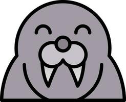 Walrus Vector Icon Design