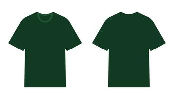 Green blank T-shirt template vector