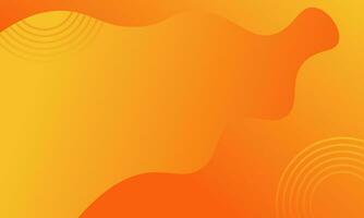 Orange abstract background with wave and circle lines vector