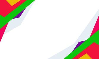 Colorful geometrical frame isolated on white background vector