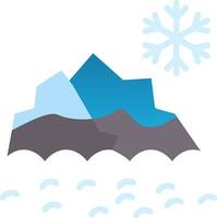 Snowy mountain peak Vector Icon Design