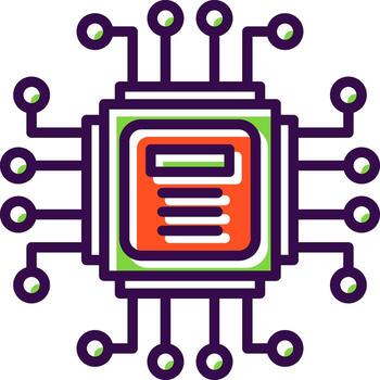 Computer Chip Vector Icon Design