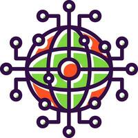 Global Network Vector Icon Design
