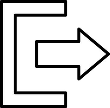 Exit Vector Icon Design