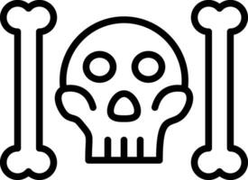 Skull And Bones Vector Icon Design