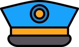 Captain Cap Vector Icon Design