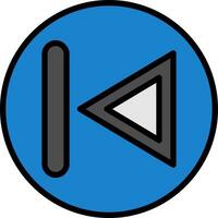 Previous Track Vector Icon Design