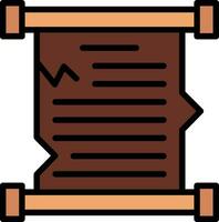 Old Scroll Vector Icon Design