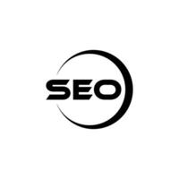 SEO letter logo design in illustrator. Vector logo, calligraphy designs for logo, Poster, Invitation, etc.
