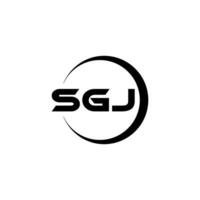 diseño del logotipo de la letra sgj en illustrator. logotipo vectorial, diseños de caligrafía para logotipo, afiche, invitación, etc. vector