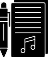 música Nota vector icono diseño