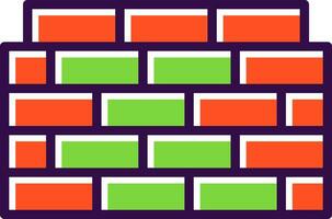 Brickwall Vector Icon Design