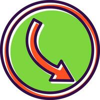 Curve Arrow Vector Icon Design